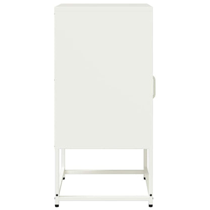 Nachtkastje 36x39x78 cm koudgewalst staal wit