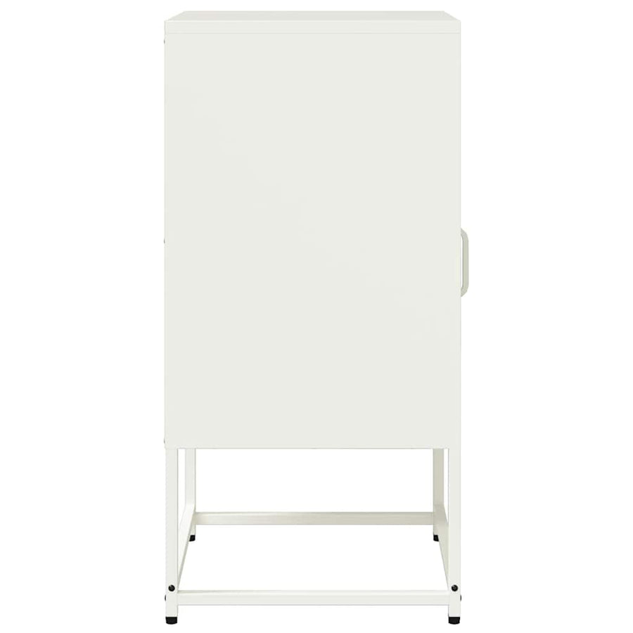 Nachtkastje 36x39x78 cm koudgewalst staal wit