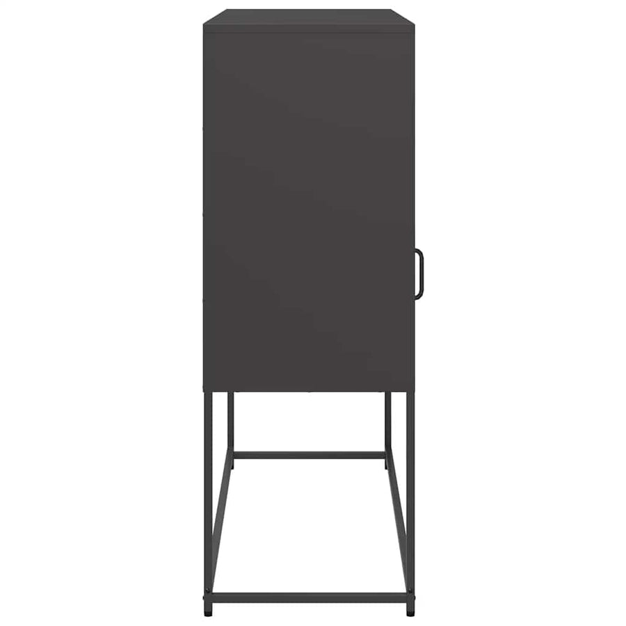 Dressoir 100,5x39x107 cm koudgewalst staal zwart