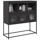 Sideboard 100.5x39x107 cm cold rolled steel black