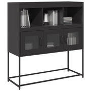 Sideboard 100.5x39x107 cm cold rolled steel black