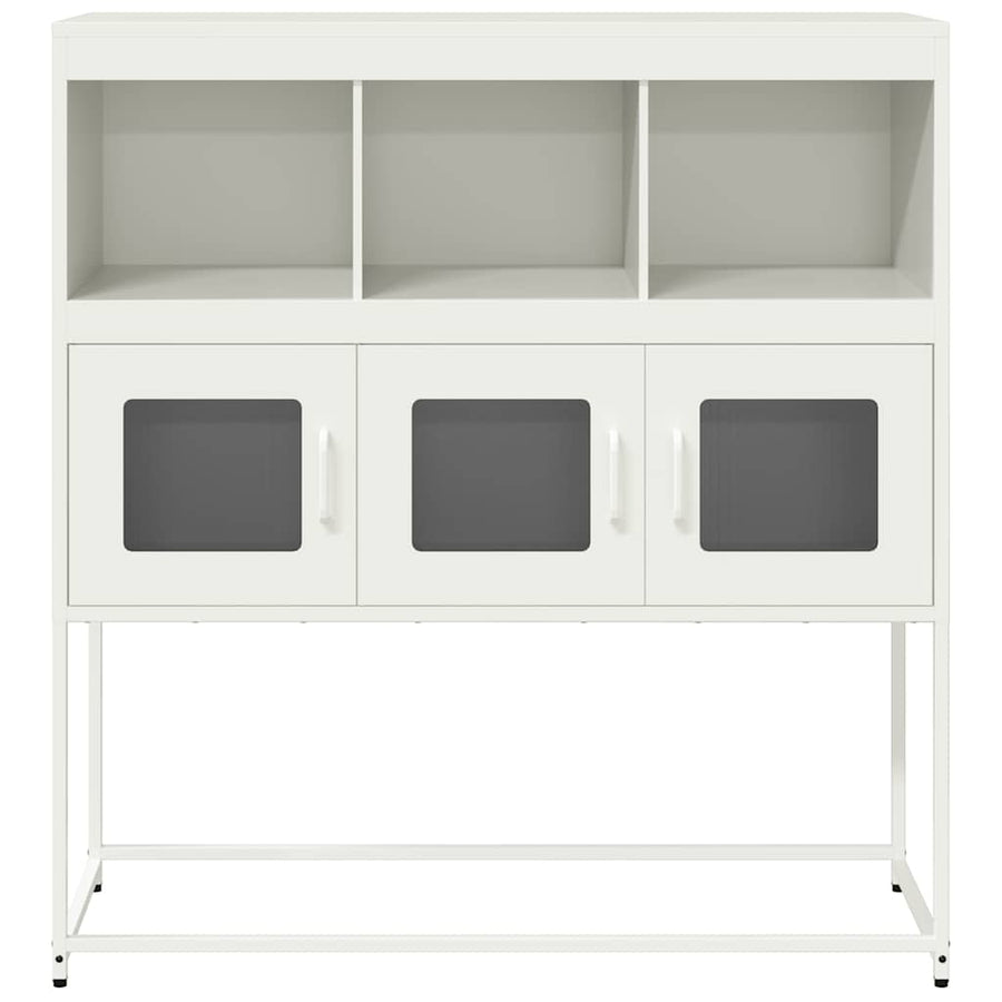 Dressoir 100,5x39x107 cm koudgewalst staal wit