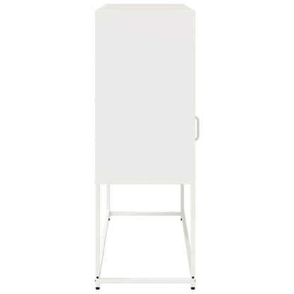 Dressoir 100,5x39x107 cm koudgewalst staal wit