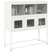 Sideboard 100.5x39x107 cm cold-rolled steel white