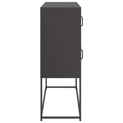 Dressoir 100,5x39x107 cm koudgewalst staal zwart