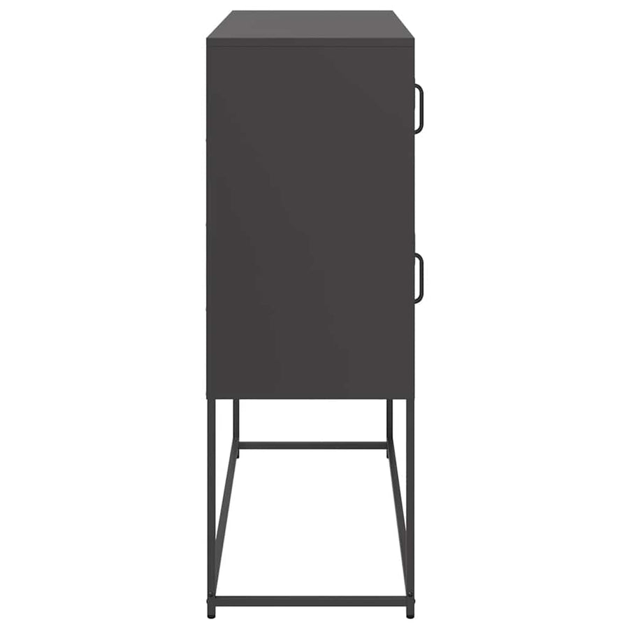 Dressoir 100,5x39x107 cm koudgewalst staal zwart