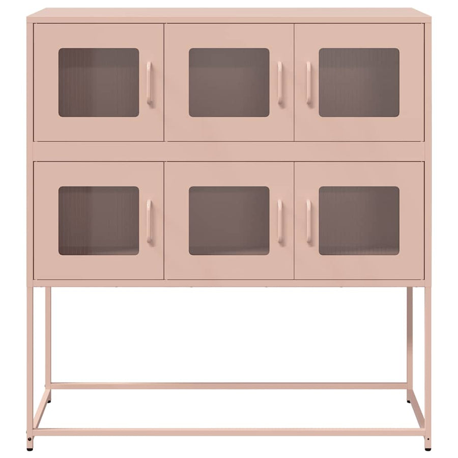 Dressoir 100,5x39x107 cm koudgewalst staal roze
