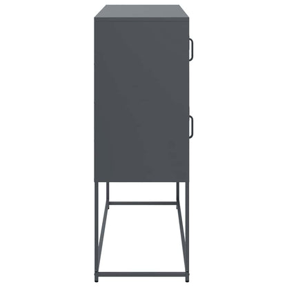 Dressoir 100,5x39x107 cm koudgewalst staal antracietkleurig