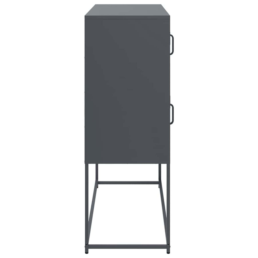 Dressoir 100,5x39x107 cm koudgewalst staal antracietkleurig