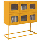 Sideboard 100.5x39x107 cm cold rolled steel mustard yellow