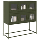 Sideboard 100.5x39x107 cm cold-rolled steel olive green