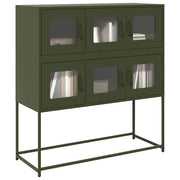 Sideboard 100.5x39x107 cm cold-rolled steel olive green