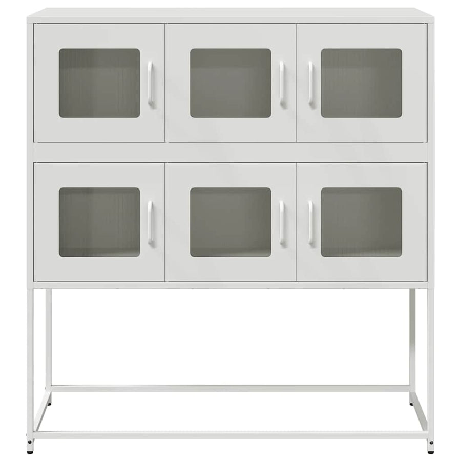 Dressoir 100,5x39x107 cm koudgewalst staal wit