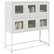 Sideboard 100.5x39x107 cm cold-rolled steel white