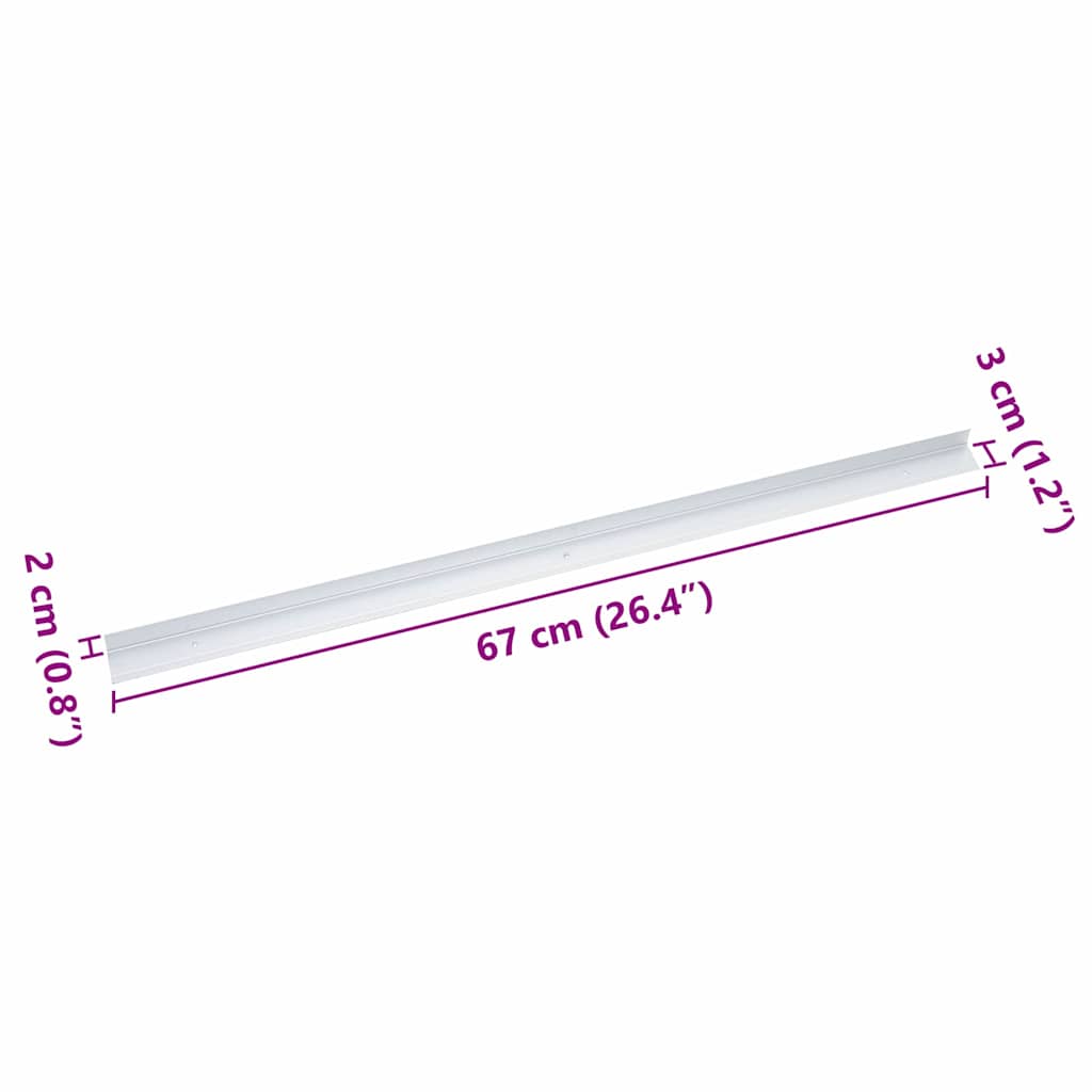 Trapneus 10 pcs Zilver 67 cm Aluminium