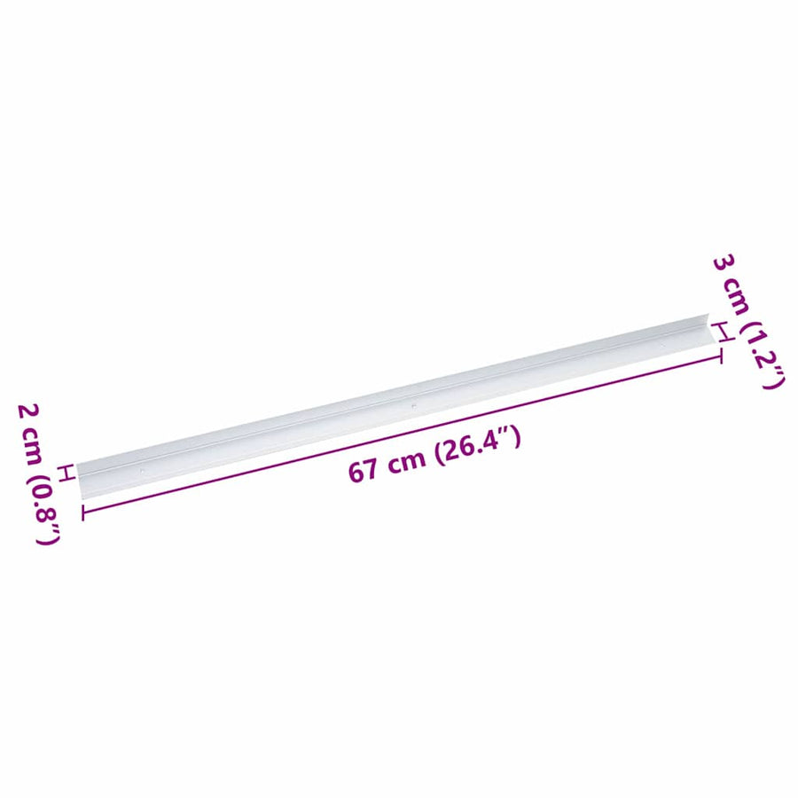 Trapneus 30 pcs Zilver 67 cm Aluminium