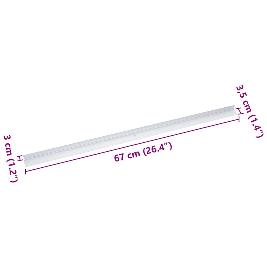 Trapprofielen 10 pcs Zilver 67 cm Aluminium