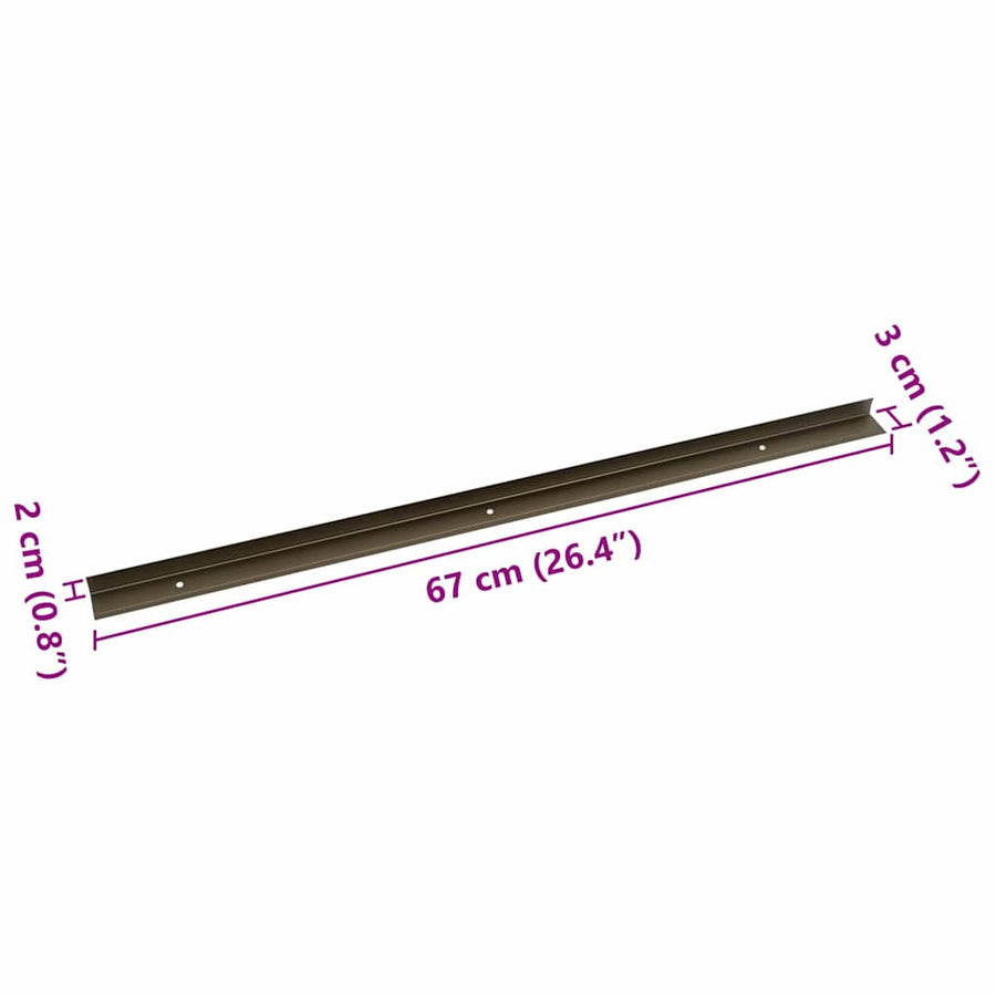 Trapneus 30 pcs Bruin 67 cm Aluminium