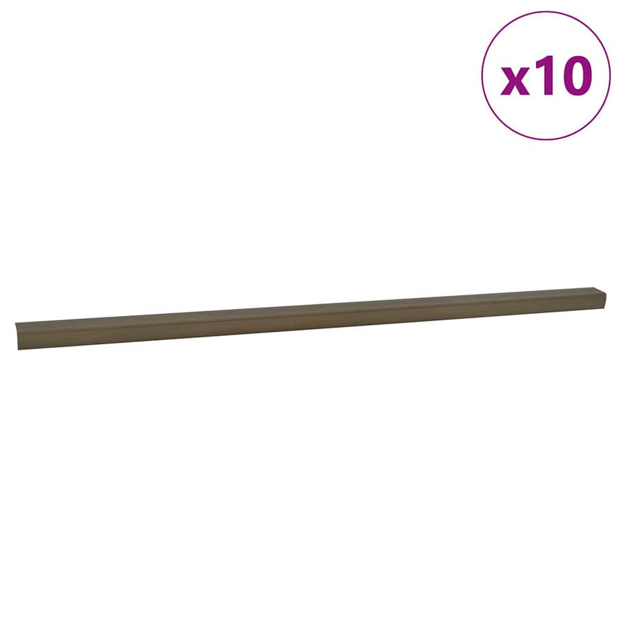 Trapprofielen 10 pcs Bruin 67 cm Aluminium