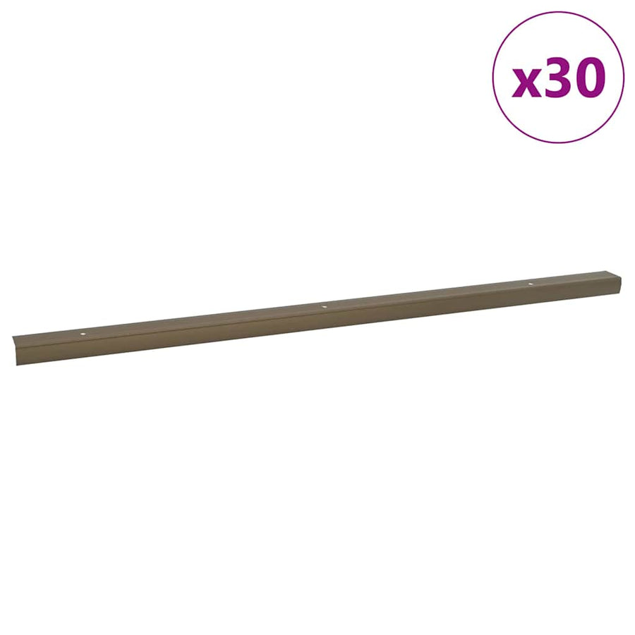 Trapprofielen 30 pcs Bruin 67 cm Aluminium