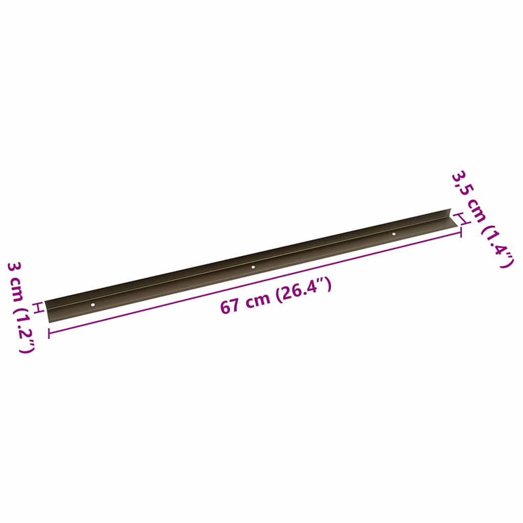 Trapprofielen 30 pcs Bruin 67 cm Aluminium