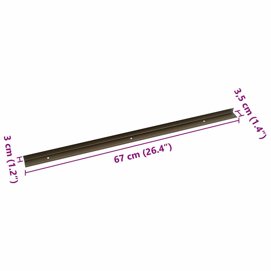 Trapprofielen 30 pcs Bruin 67 cm Aluminium