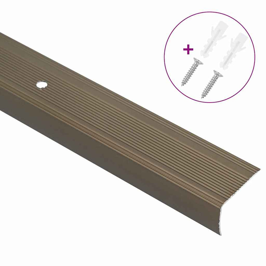 Trapprofielen 30 pcs Bruin 67 cm Aluminium