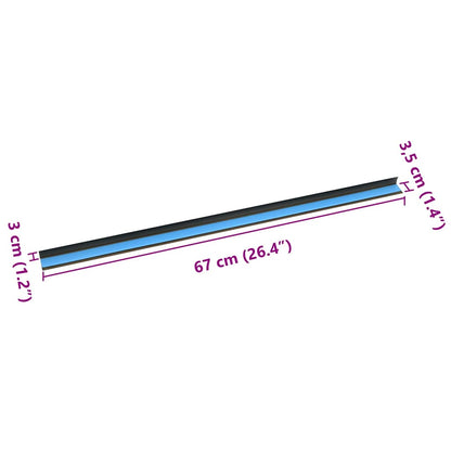 Trapprofielen 30 pcs Bruin 67 cm Aluminium