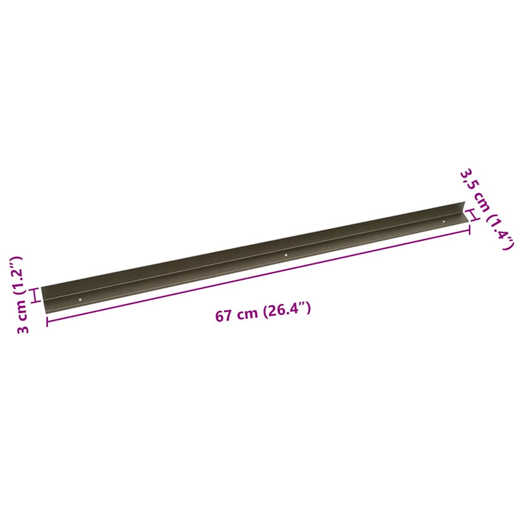 Trapprofielen 30 pcs champagne 67 cm Aluminium