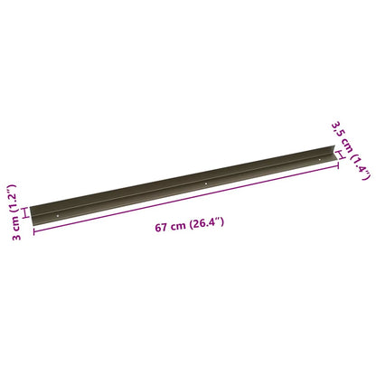 Trapprofielen 30 pcs champagne 67 cm Aluminium
