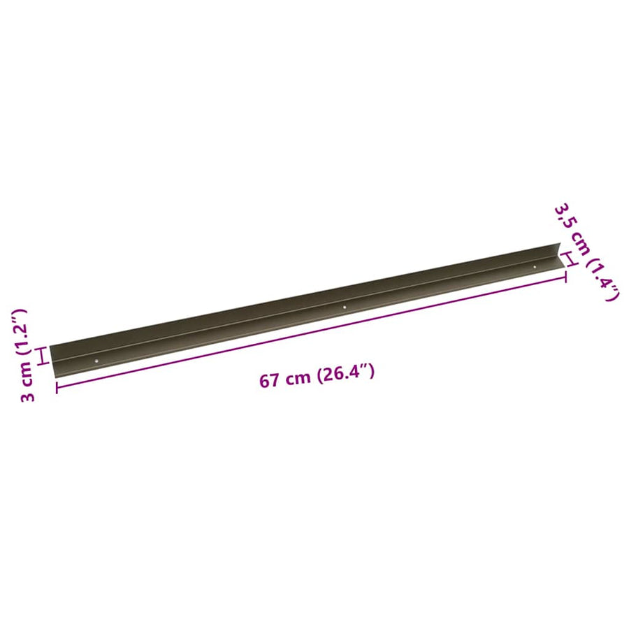 Trapprofielen 30 pcs champagne 67 cm Aluminium
