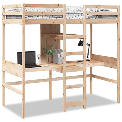 Hoogslaper zonder matras massief grenenhout 80x200 cm