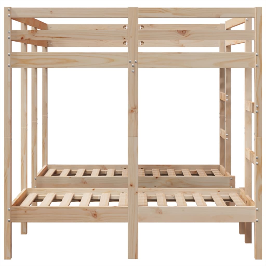 Stapelbed 3-voudig massief grenenhout 140x200/70x140 cm