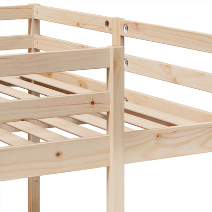 Stapelbed 3-voudig massief grenenhout 140x200/70x140 cm