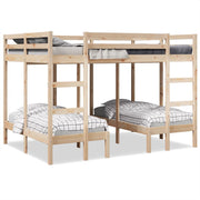 Stapelbed massief grenenhout 140x200/70x140 cm