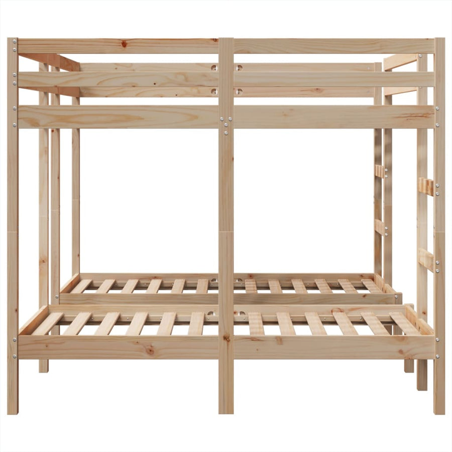 Stapelbed 3-voudig massief grenenhout 140x200/70x140 cm