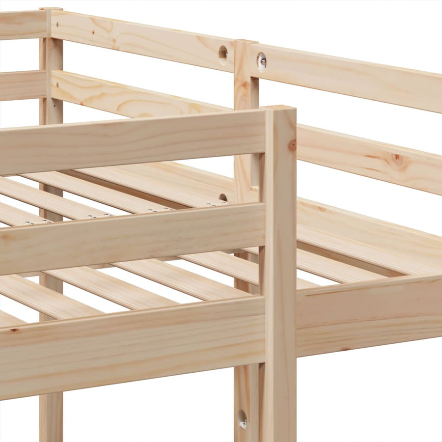 Stapelbed 3-voudig massief grenenhout 140x200/70x140 cm