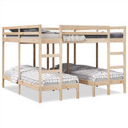Stapelbed massief grenenhout 200x200/80x200 cm