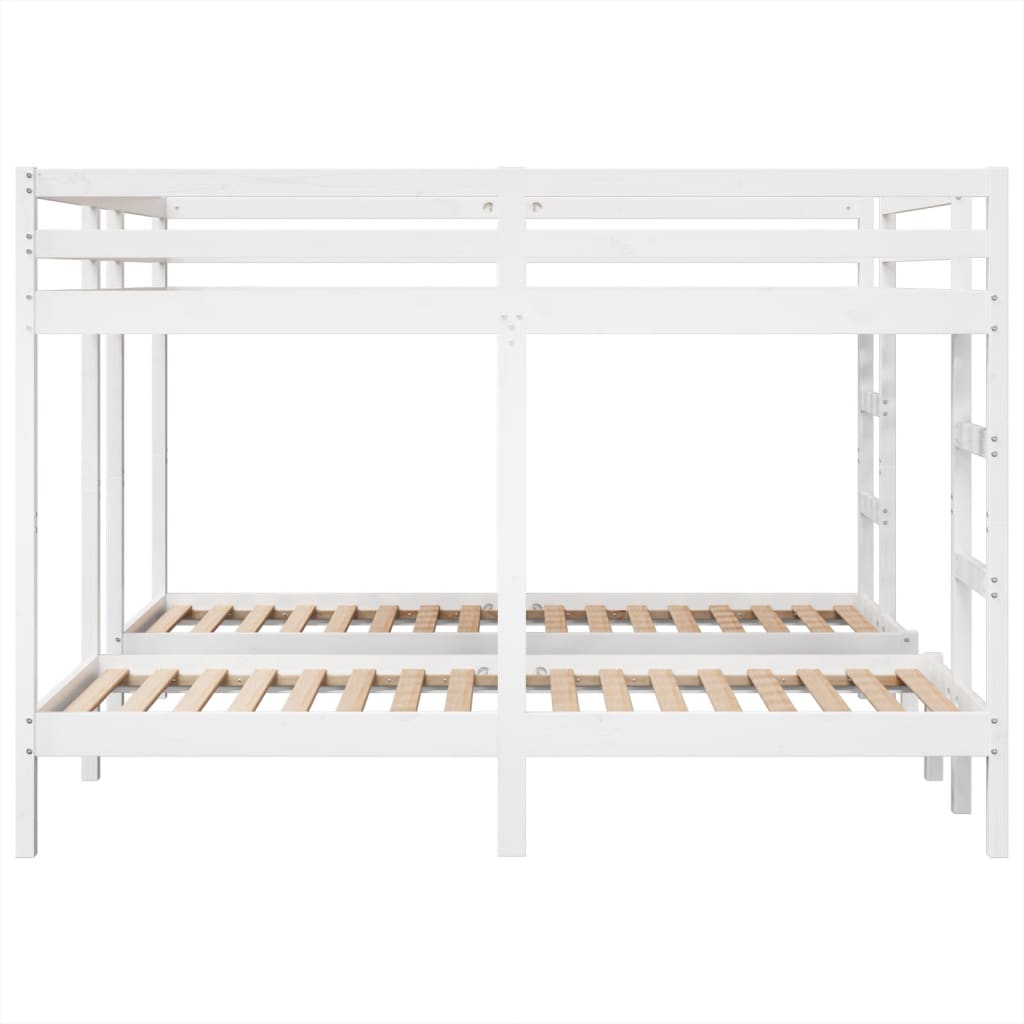 Stapelbed 3-voudig grenenhout wit 140x200/70x140 cm