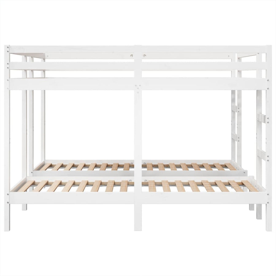 Stapelbed 3-voudig grenenhout wit 140x200/70x140 cm