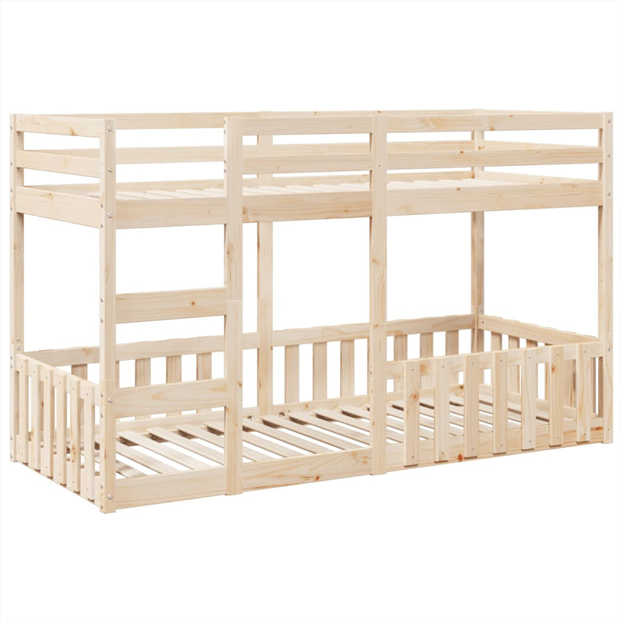 Stapelbed massief grenenhout 80x200 cm