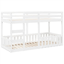 Stapelbed massief grenenhout wit 80x200 cm