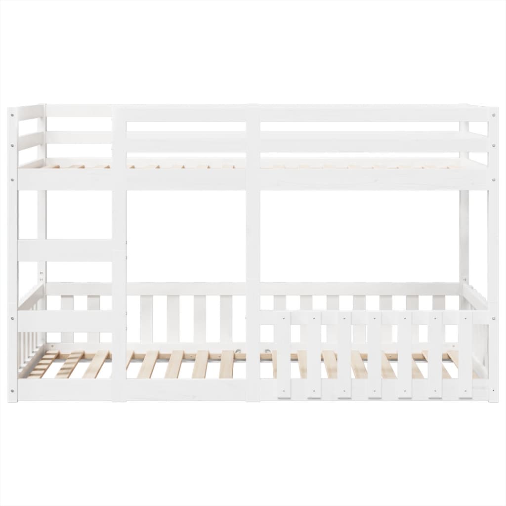Stapelbed massief grenenhout wit 80x200 cm