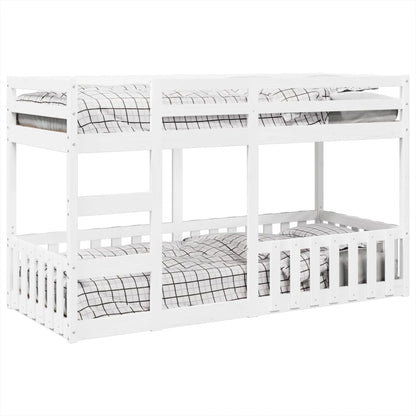 Stapelbed Massief Grenenhout 90 x 200 cm Wit