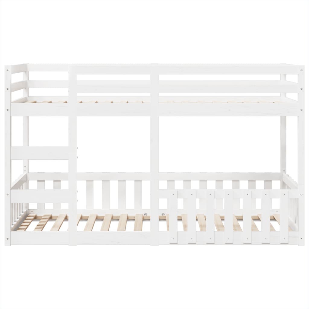 Stapelbed Massief Grenenhout 90 x 200 cm Wit