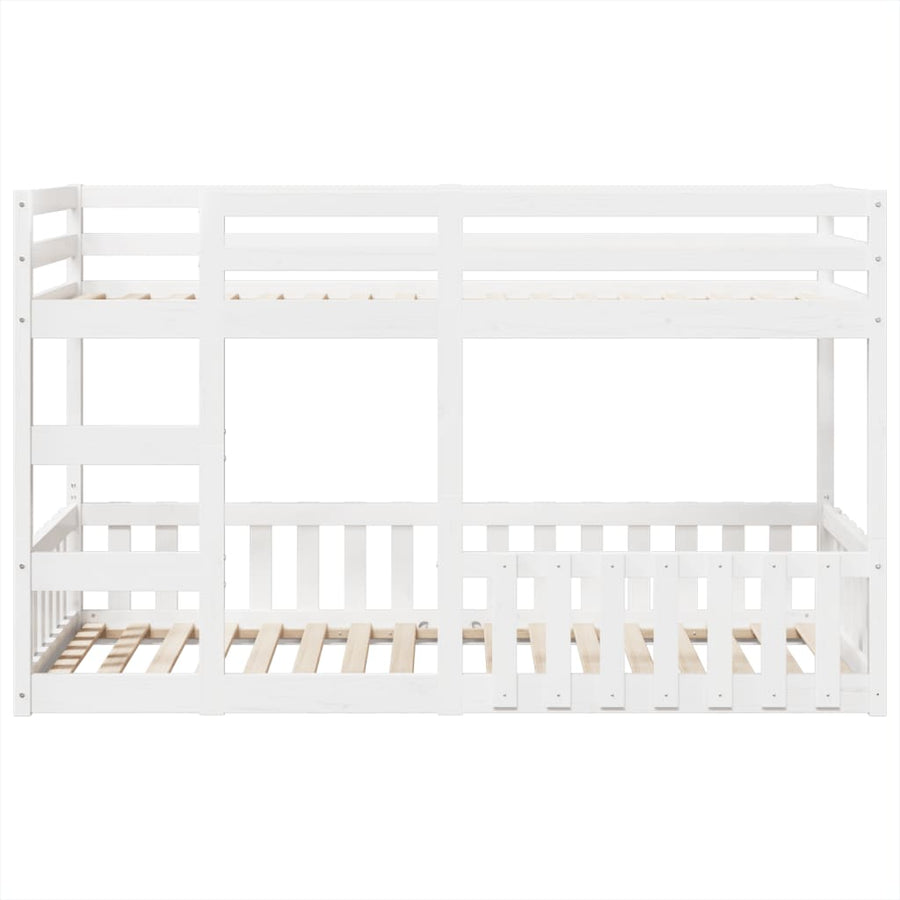 Stapelbed Massief Grenenhout 90 x 200 cm Wit