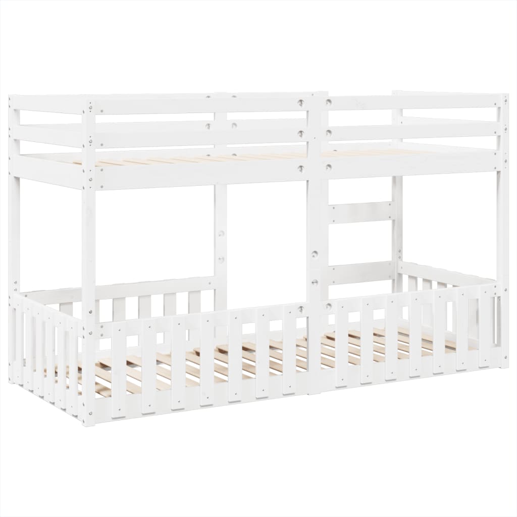 Stapelbed Massief Grenenhout 90 x 200 cm Wit