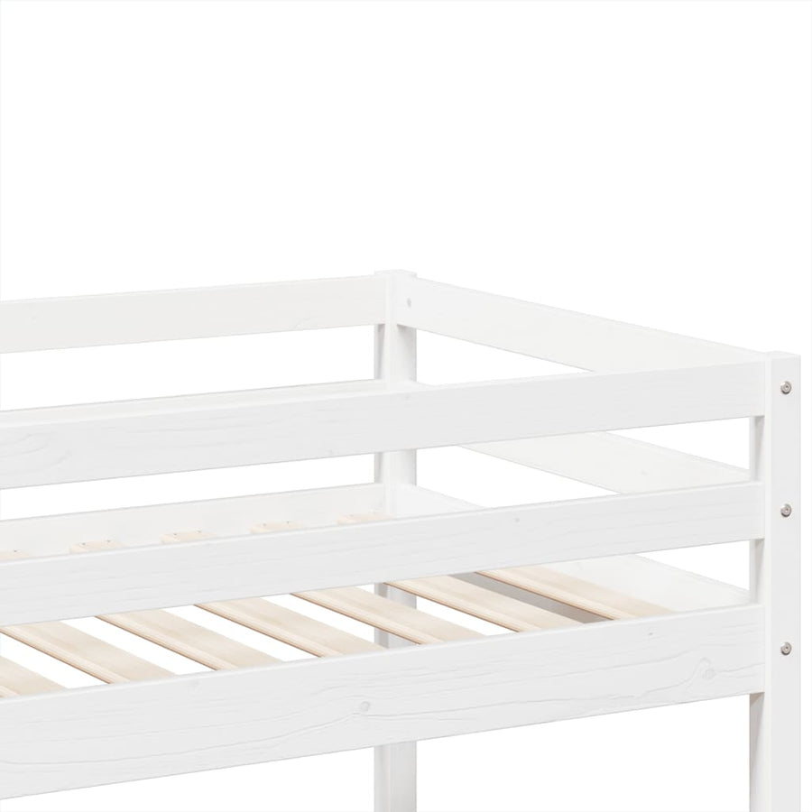 Stapelbed Massief Grenenhout 90 x 200 cm Wit