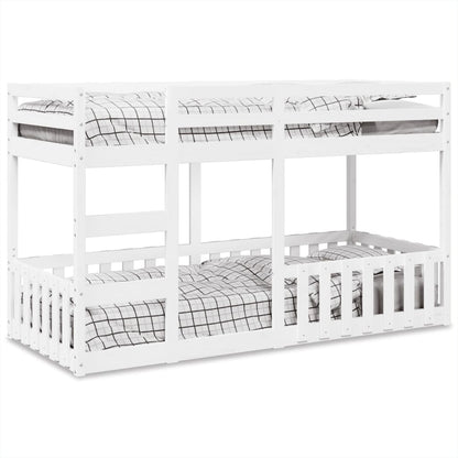 Stapelbed Massief Grenenhout 90 x 200 cm Wit
