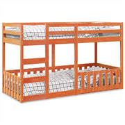 Stapelbed massief grenenhout 90x200 cm wasbruin